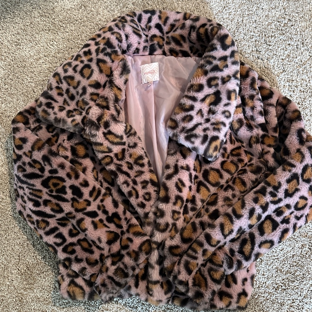 Candie's Pink and Leopard Print Jacket